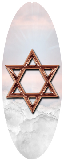 DNSA18-120-PK-CP Star of David Pink Copper